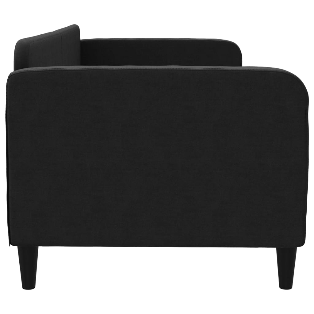 Letto da Giorno Nero 80x200 cm in Tessuto - homemem39