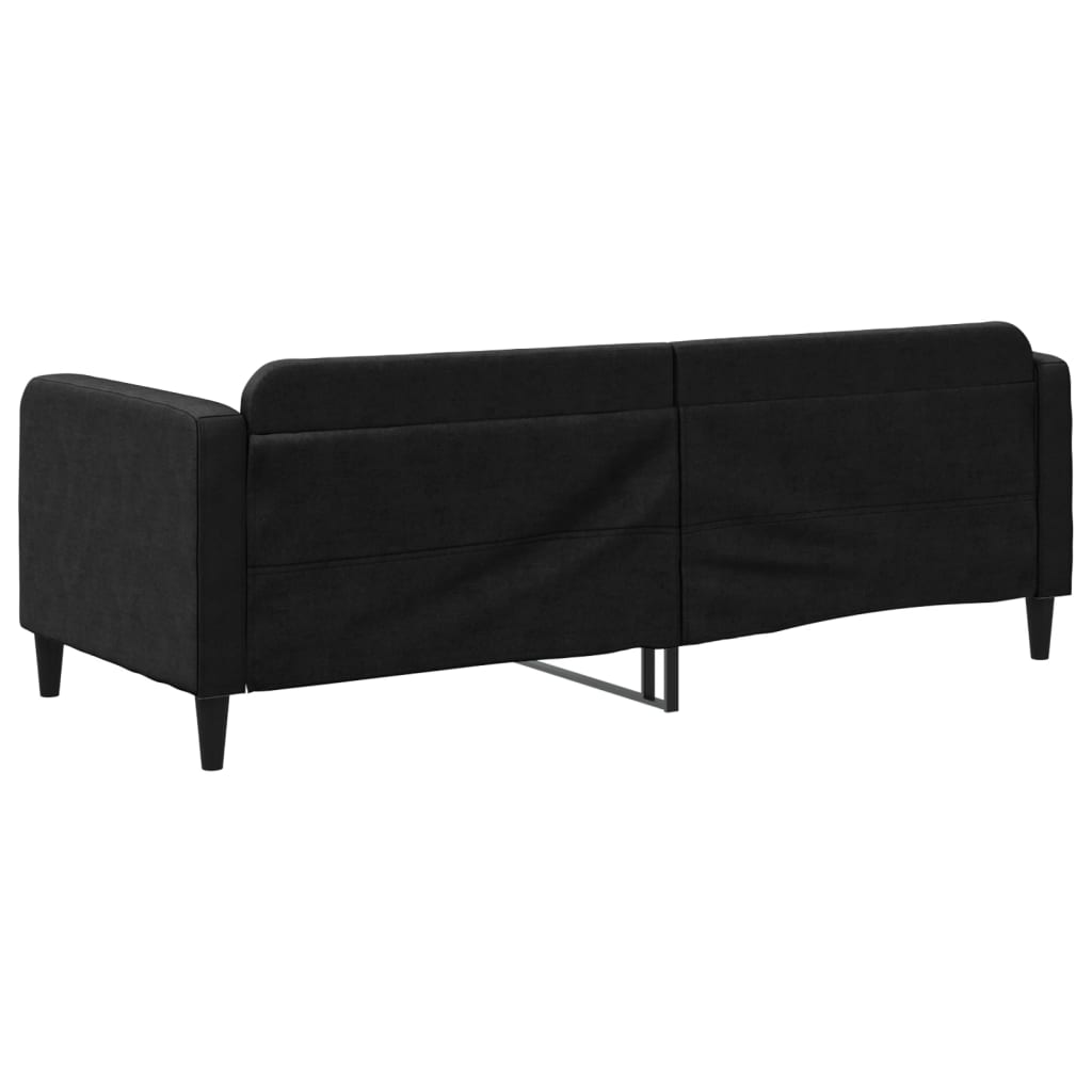 Letto da Giorno Nero 80x200 cm in Tessuto - homemem39