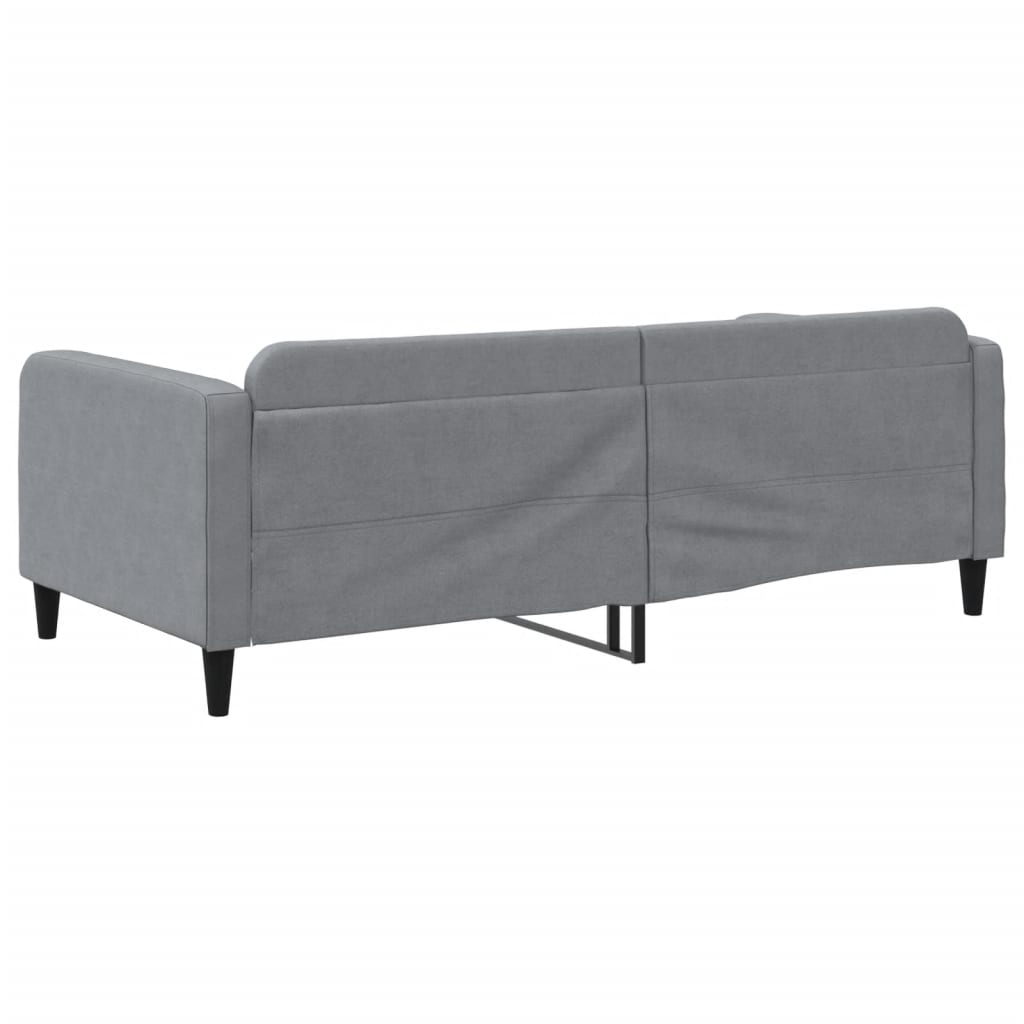 Letto da Giorno Grigio Chiaro 100x200 cm in Tessuto - homemem39