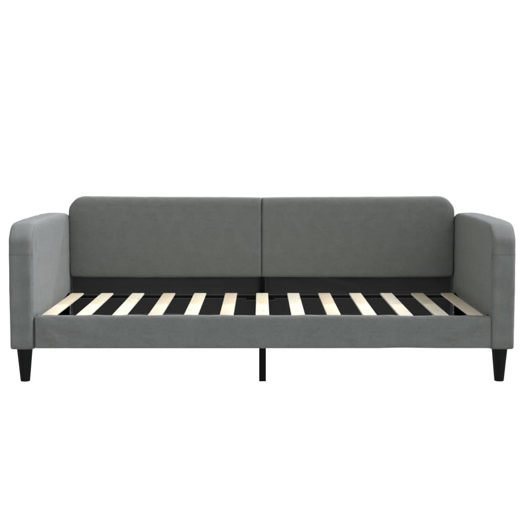 Letto da Giorno Grigio Scuro 100x200 cm in Tessuto - homemem39