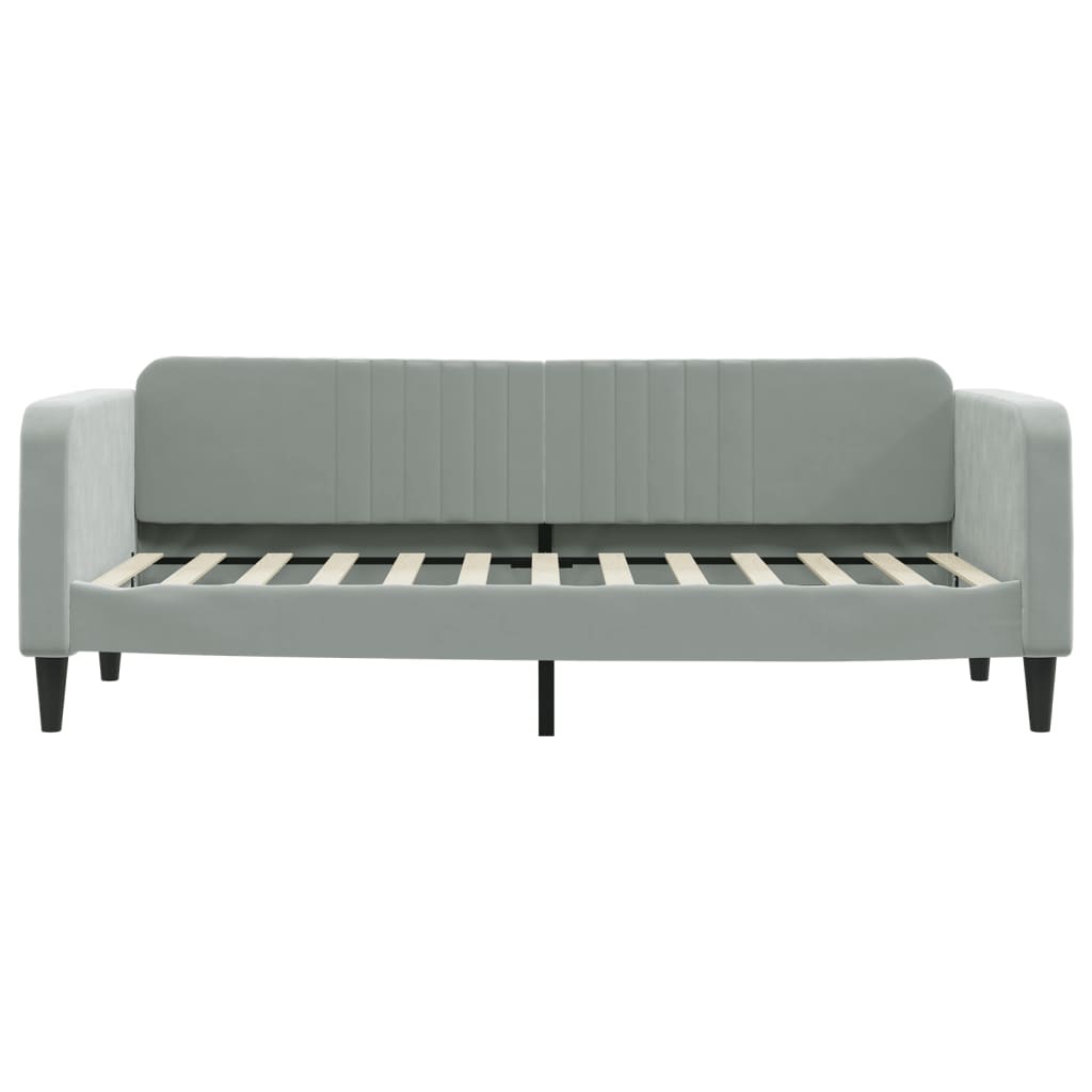 Letto da Giorno Grigio Chiaro 80x200 cm in Velluto - homemem39