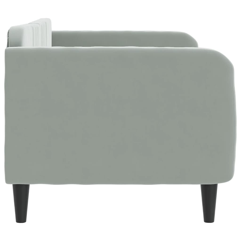 Letto da Giorno Grigio Chiaro 80x200 cm in Velluto - homemem39