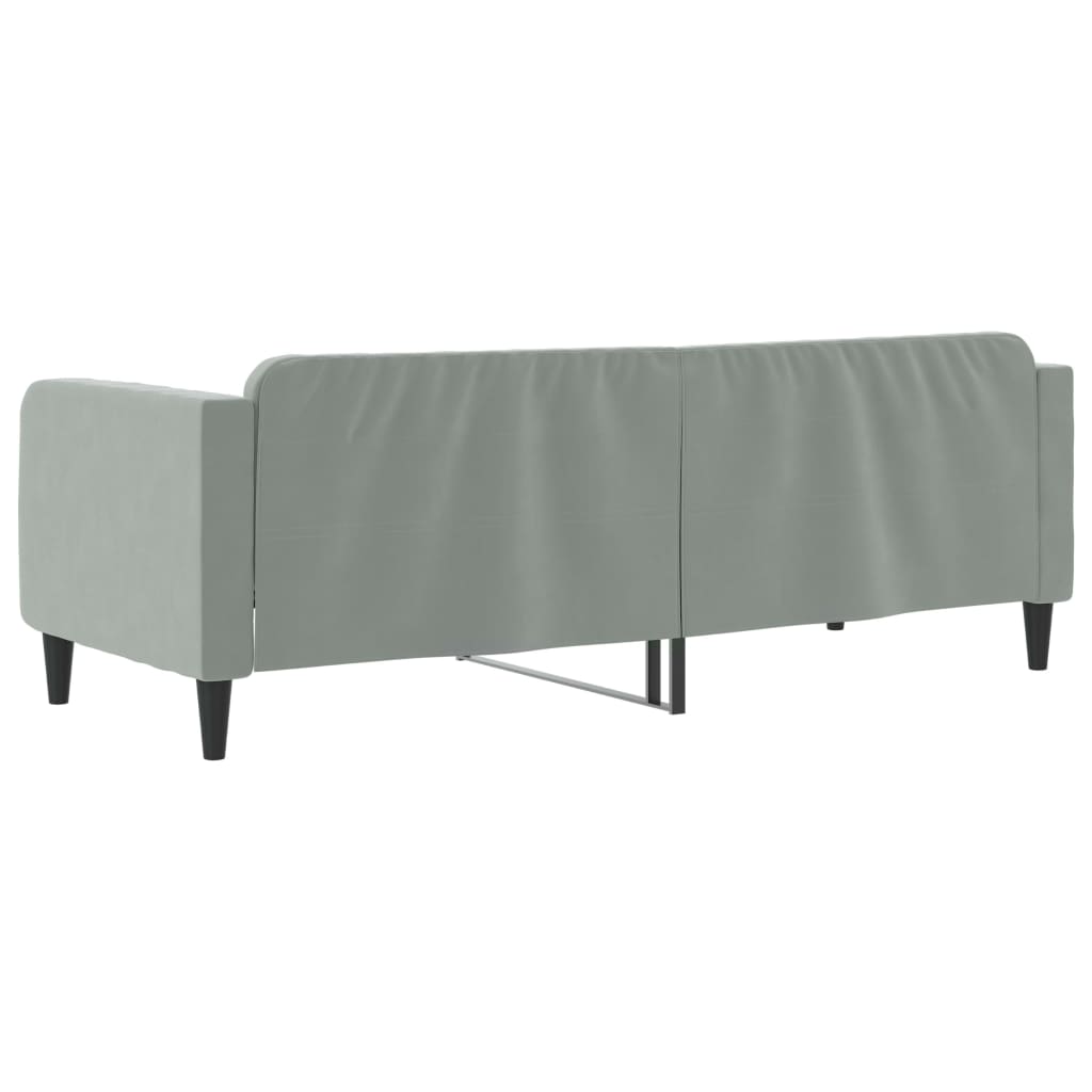 Letto da Giorno Grigio Chiaro 80x200 cm in Velluto - homemem39