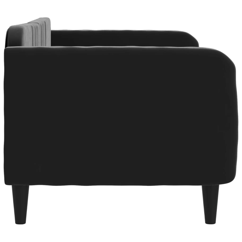 Letto da Giorno Nero 80x200 cm in Velluto - homemem39