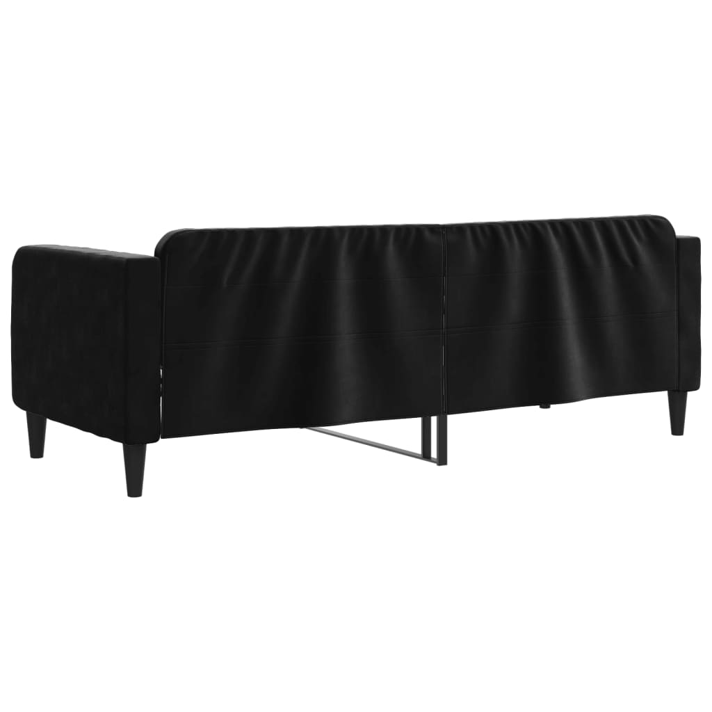 Letto da Giorno Nero 80x200 cm in Velluto - homemem39