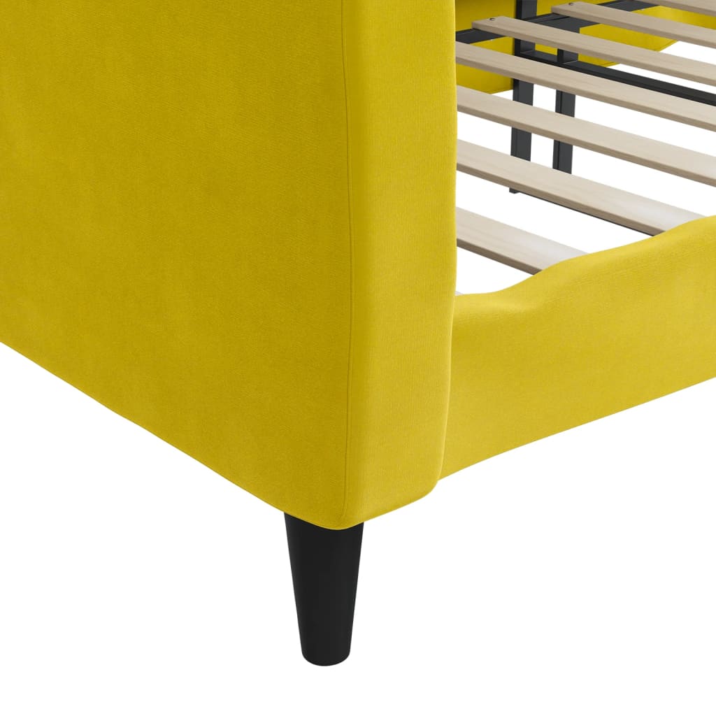 Letto da Giorno Giallo 80x200 cm in Velluto - homemem39