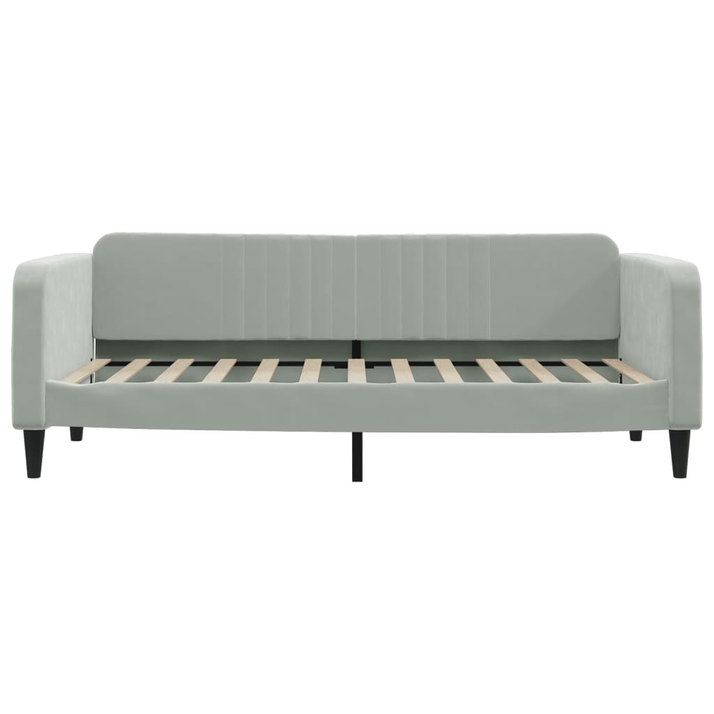 Letto da Giorno Grigio Chiaro 90x200 cm in Velluto - homemem39