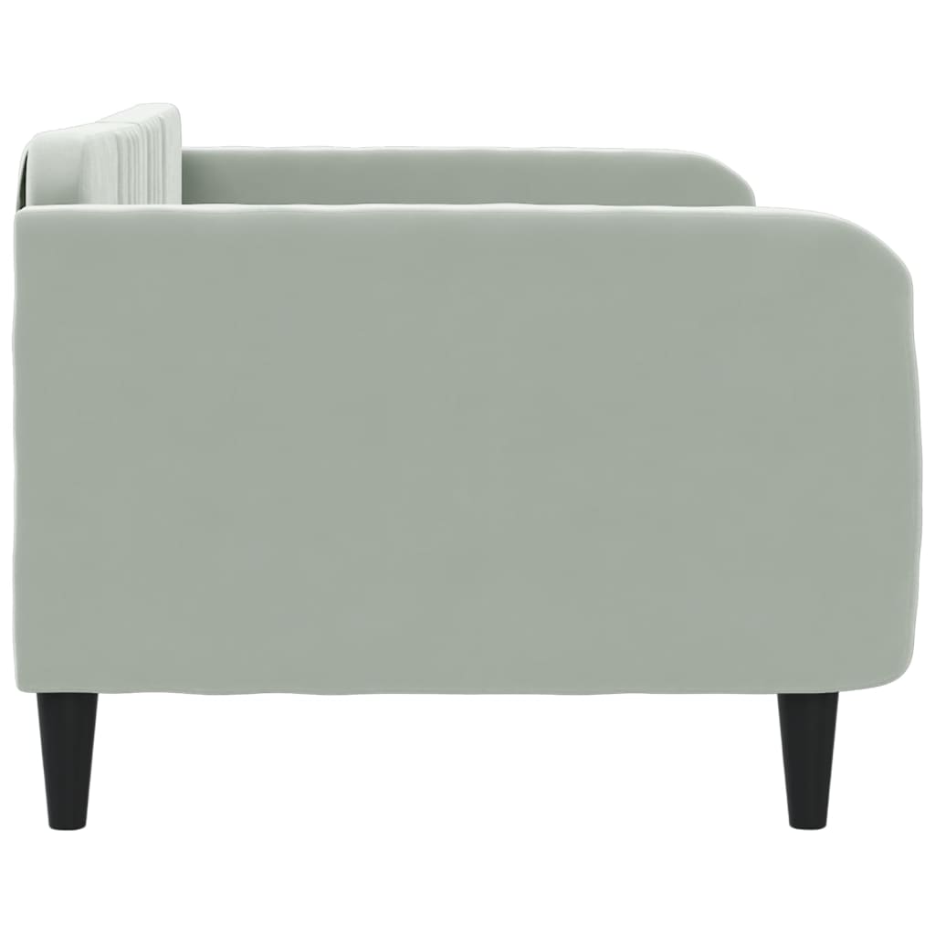 Letto da Giorno Grigio Chiaro 90x200 cm in Velluto - homemem39