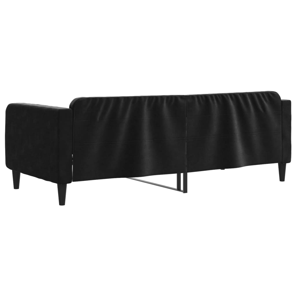 Letto da Giorno Nero 90x200 cm in Velluto - homemem39