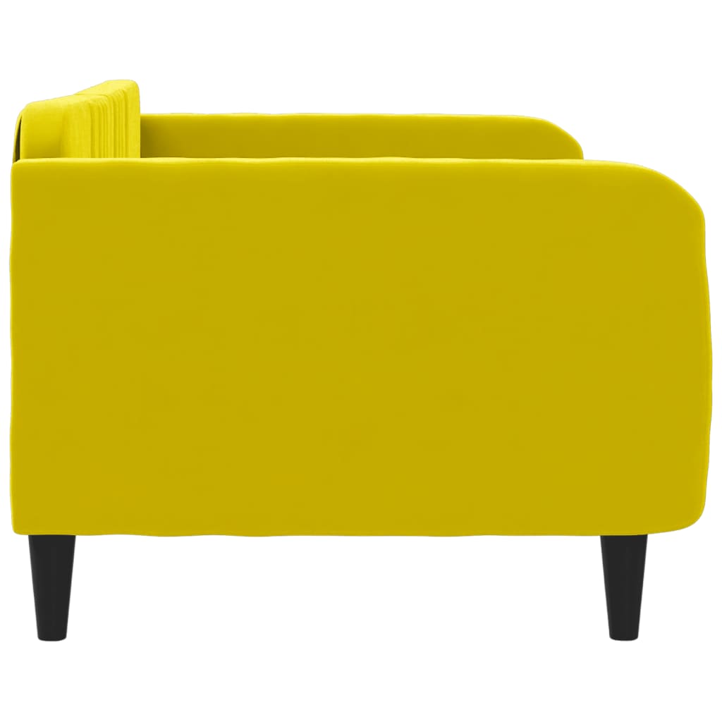 Letto da Giorno Giallo 90x200 cm in Velluto - homemem39