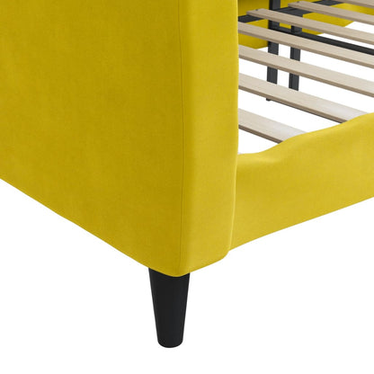 Letto da Giorno Giallo 90x200 cm in Velluto - homemem39