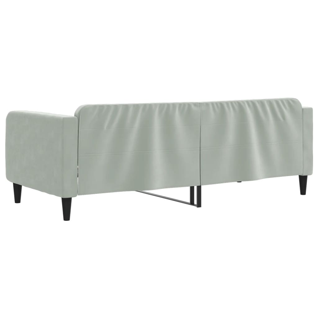 Letto da Giorno Grigio Chiaro 100x200 cm in Velluto - homemem39