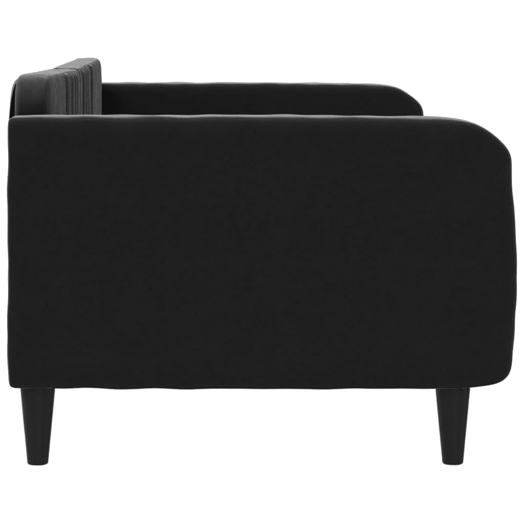 Letto da Giorno Nero 100x200 cm in Velluto - homemem39