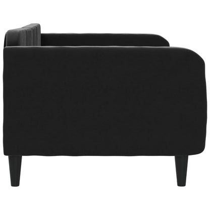 Letto da Giorno Nero 90x190 cm in Velluto - homemem39