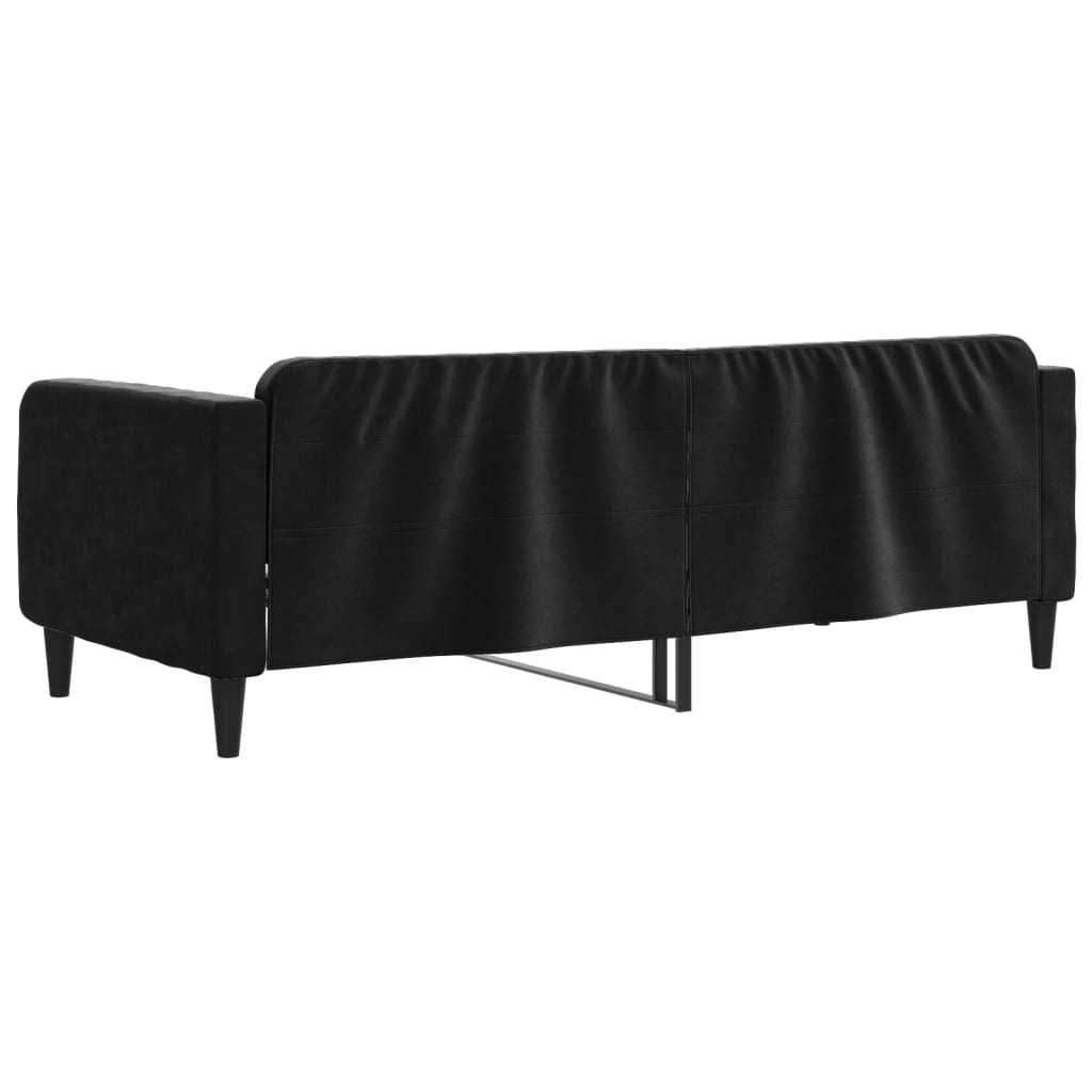 Letto da Giorno Nero 90x190 cm in Velluto - homemem39