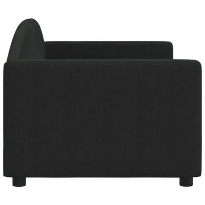 Letto da Giorno Nero 80x200 cm in Tessuto - homemem39