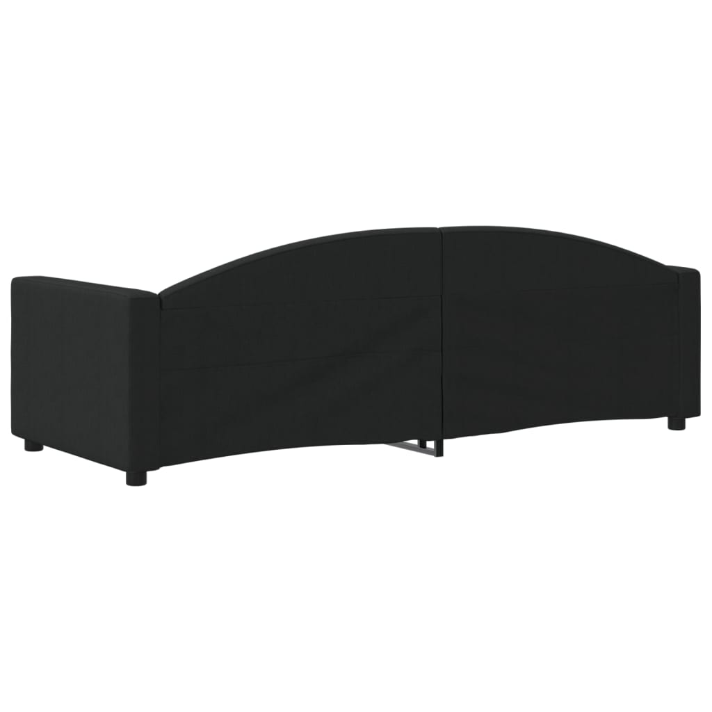 Letto da Giorno Nero 80x200 cm in Tessuto - homemem39