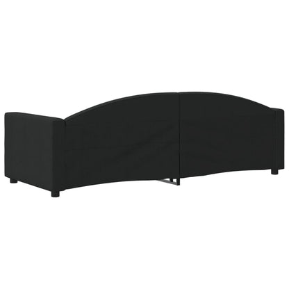 Letto da Giorno Nero 80x200 cm in Tessuto - homemem39