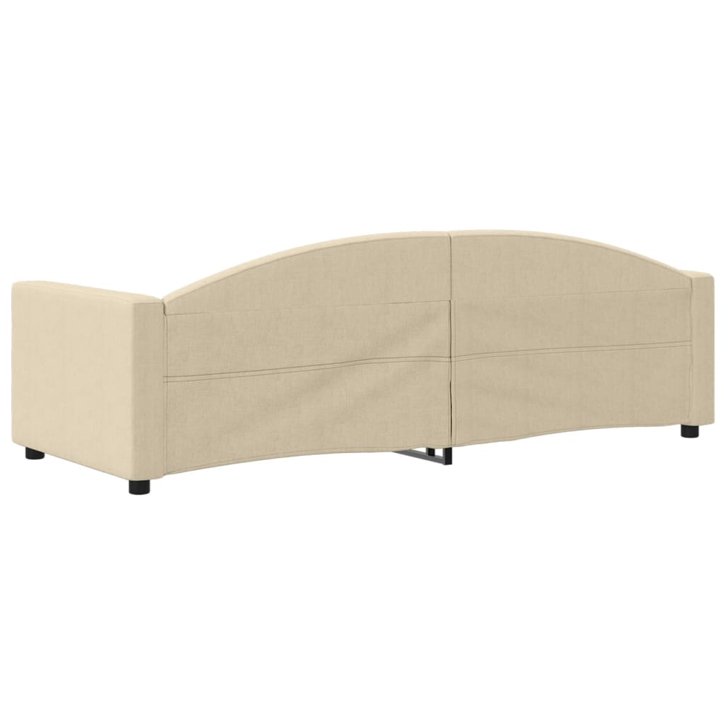 Letto da Giorno Crema 80x200 cm in Tessuto - homemem39