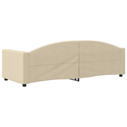 Letto da Giorno Crema 80x200 cm in Tessuto - homemem39