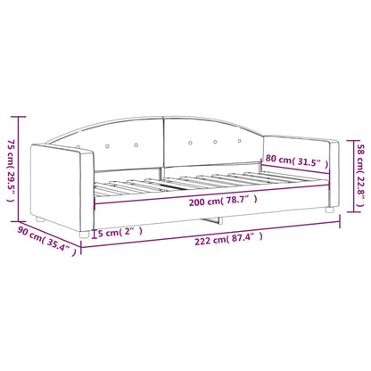 Letto da Giorno 80x200 cm in Velluto - homemem39