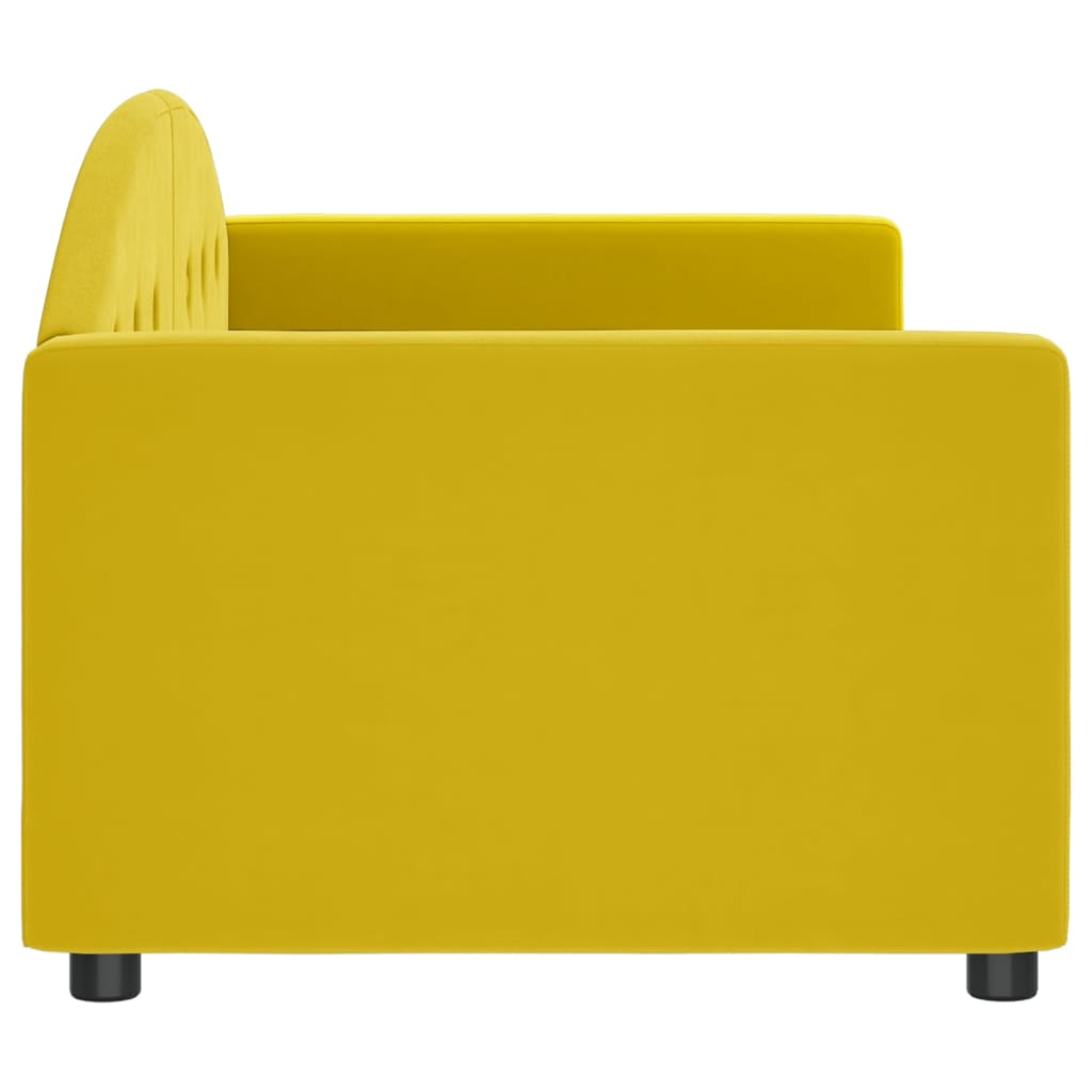 Letto da Giorno Giallo 80x200 cm in Velluto - homemem39