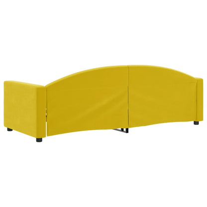 Letto da Giorno Giallo 80x200 cm in Velluto - homemem39