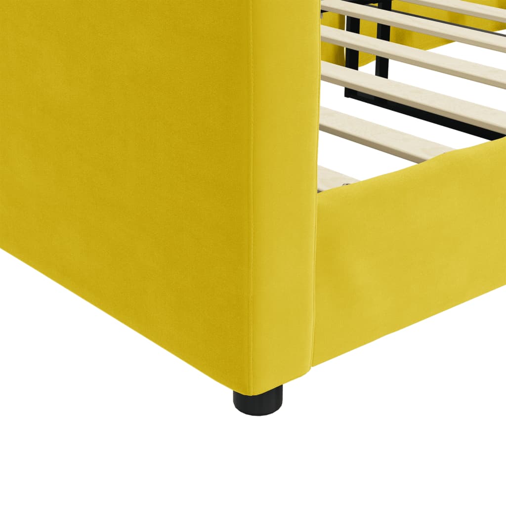 Letto da Giorno Giallo 80x200 cm in Velluto - homemem39