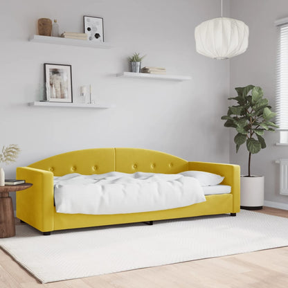 Letto da Giorno Giallo 80x200 cm in Velluto - homemem39