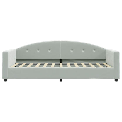 Letto da Giorno Grigio Chiaro 90x200 cm in Velluto - homemem39