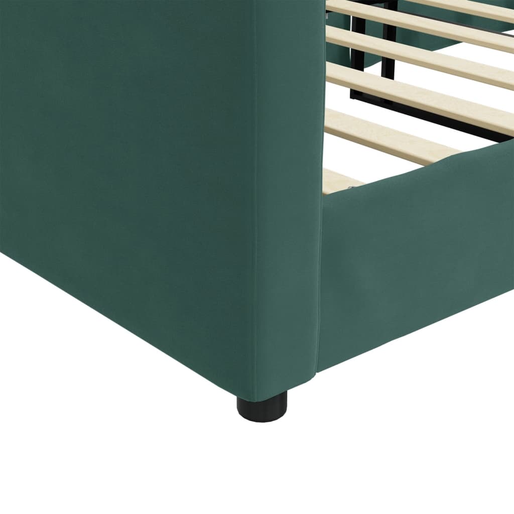 Letto da Giorno Verde Scuro 90x200 cm in Velluto - homemem39