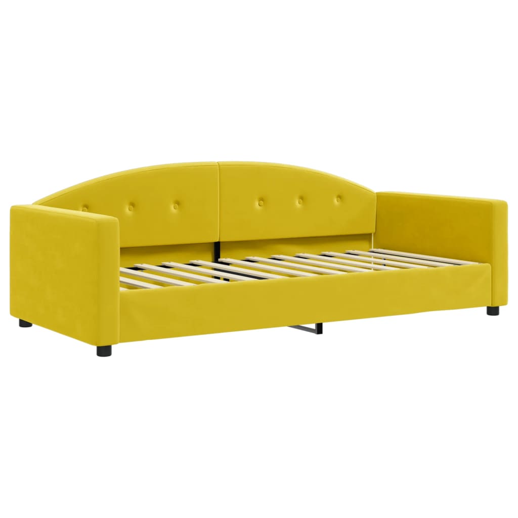 Letto da Giorno Giallo 90x200 cm in Velluto - homemem39