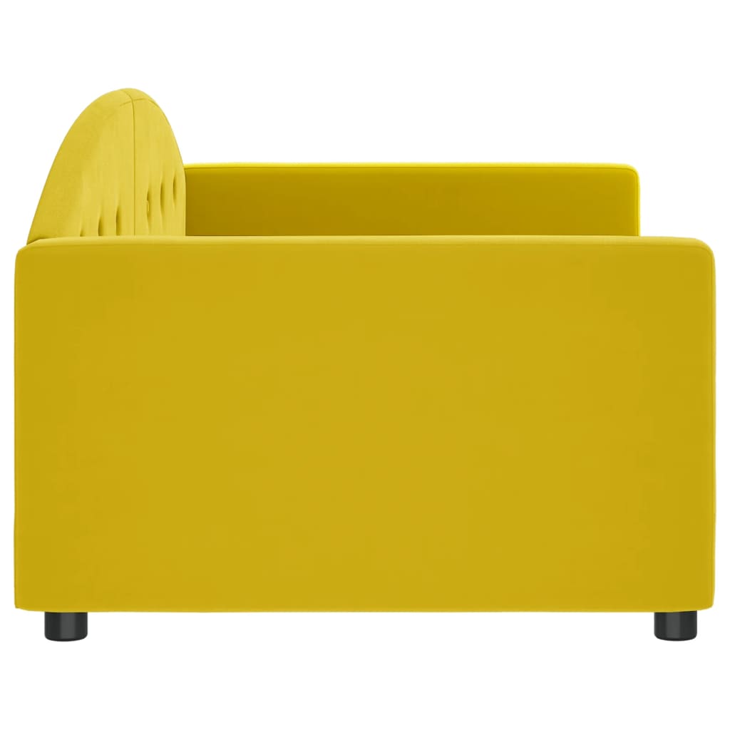 Letto da Giorno Giallo 90x200 cm in Velluto - homemem39