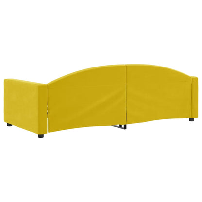 Letto da Giorno Giallo 90x200 cm in Velluto - homemem39