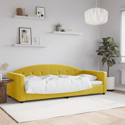 Letto da Giorno Giallo 90x200 cm in Velluto - homemem39