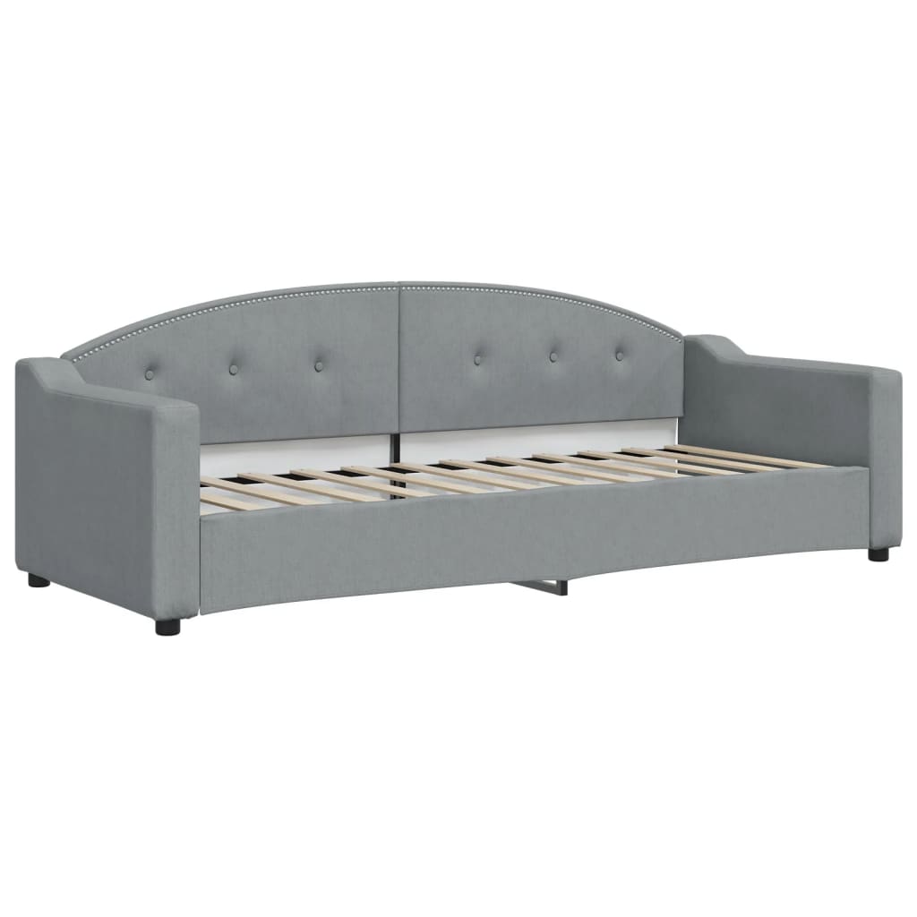 Letto da Giorno Grigio Chiaro 80x200 cm in Tessuto - homemem39