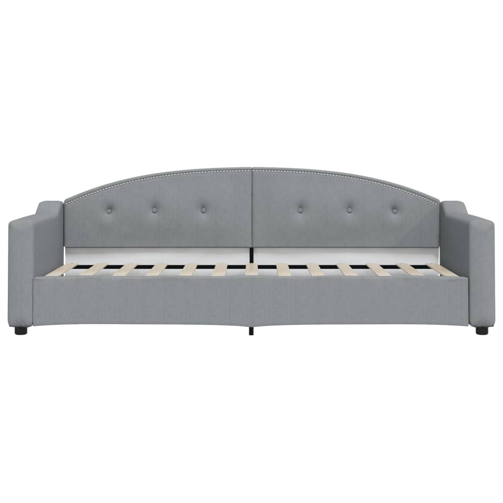 Letto da Giorno Grigio Chiaro 80x200 cm in Tessuto - homemem39