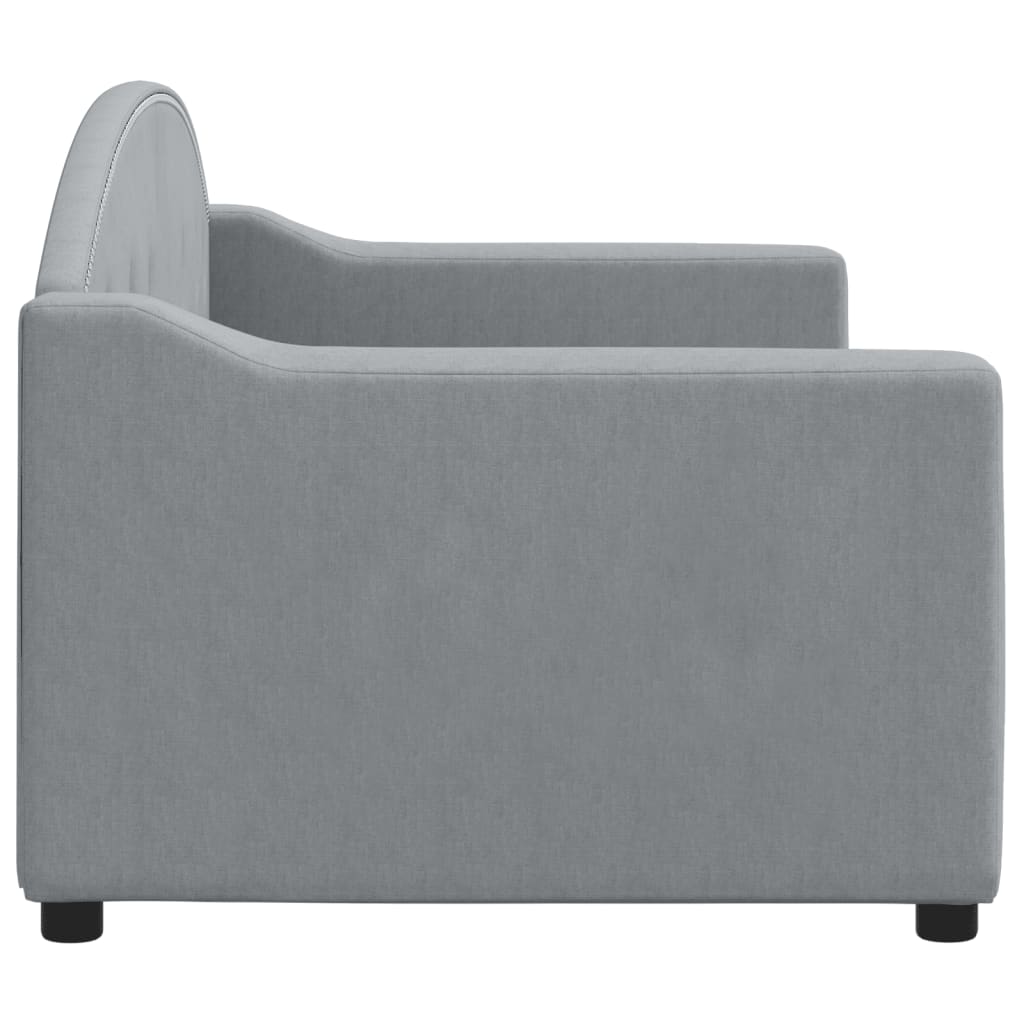 Letto da Giorno Grigio Chiaro 80x200 cm in Tessuto - homemem39