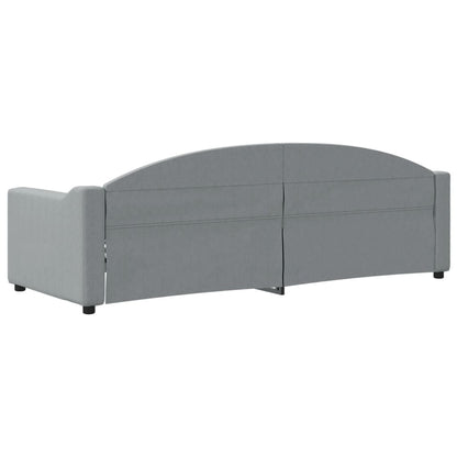 Letto da Giorno Grigio Chiaro 80x200 cm in Tessuto - homemem39