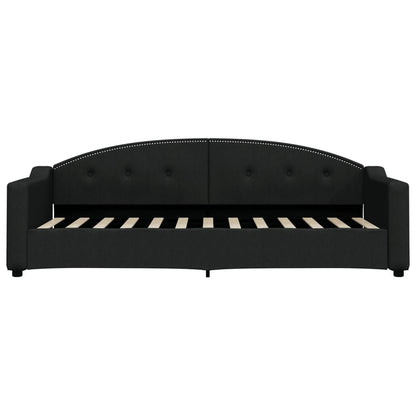 Letto da Giorno Nero 80x200 cm in Tessuto - homemem39