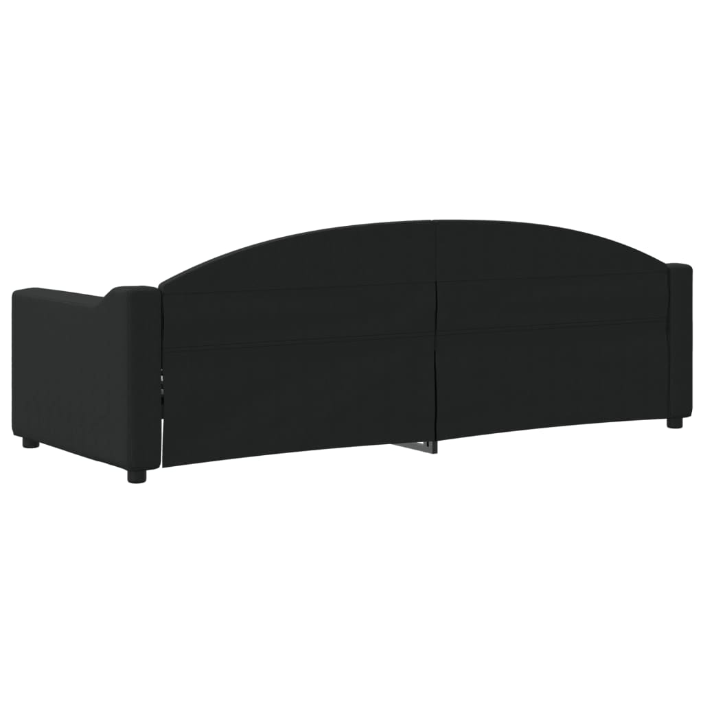 Letto da Giorno Nero 80x200 cm in Tessuto - homemem39