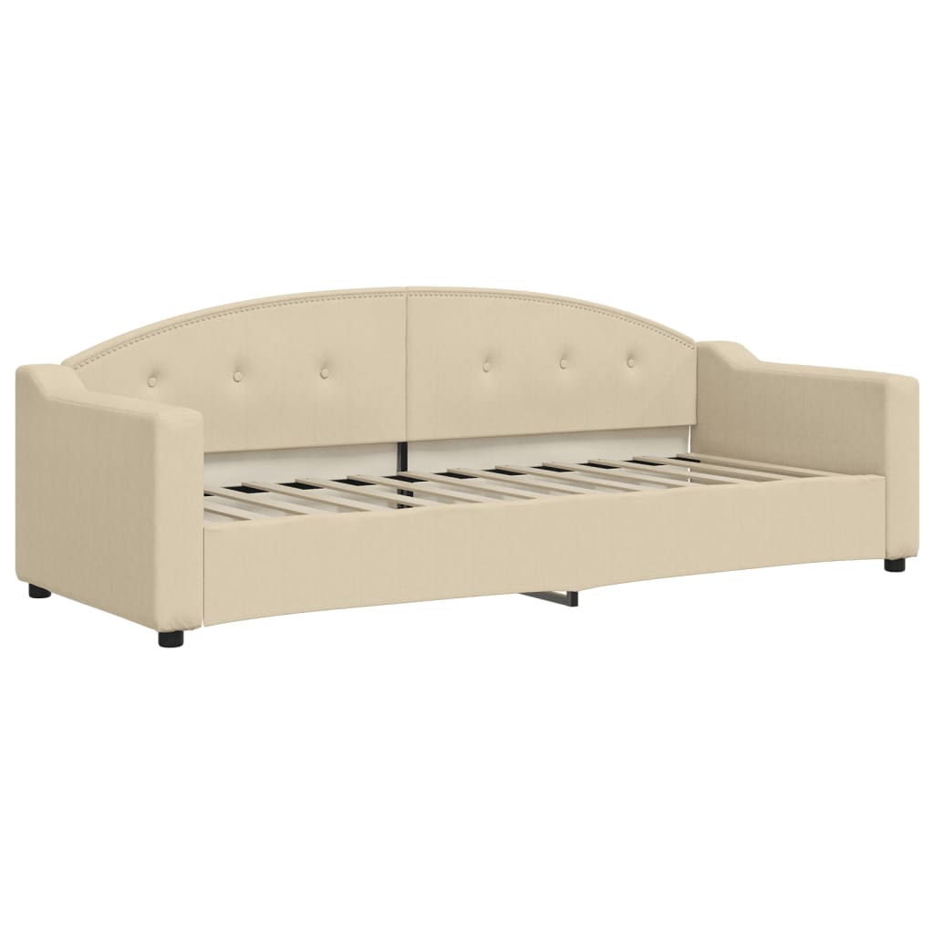 Letto da Giorno Crema 80x200 cm in Tessuto - homemem39