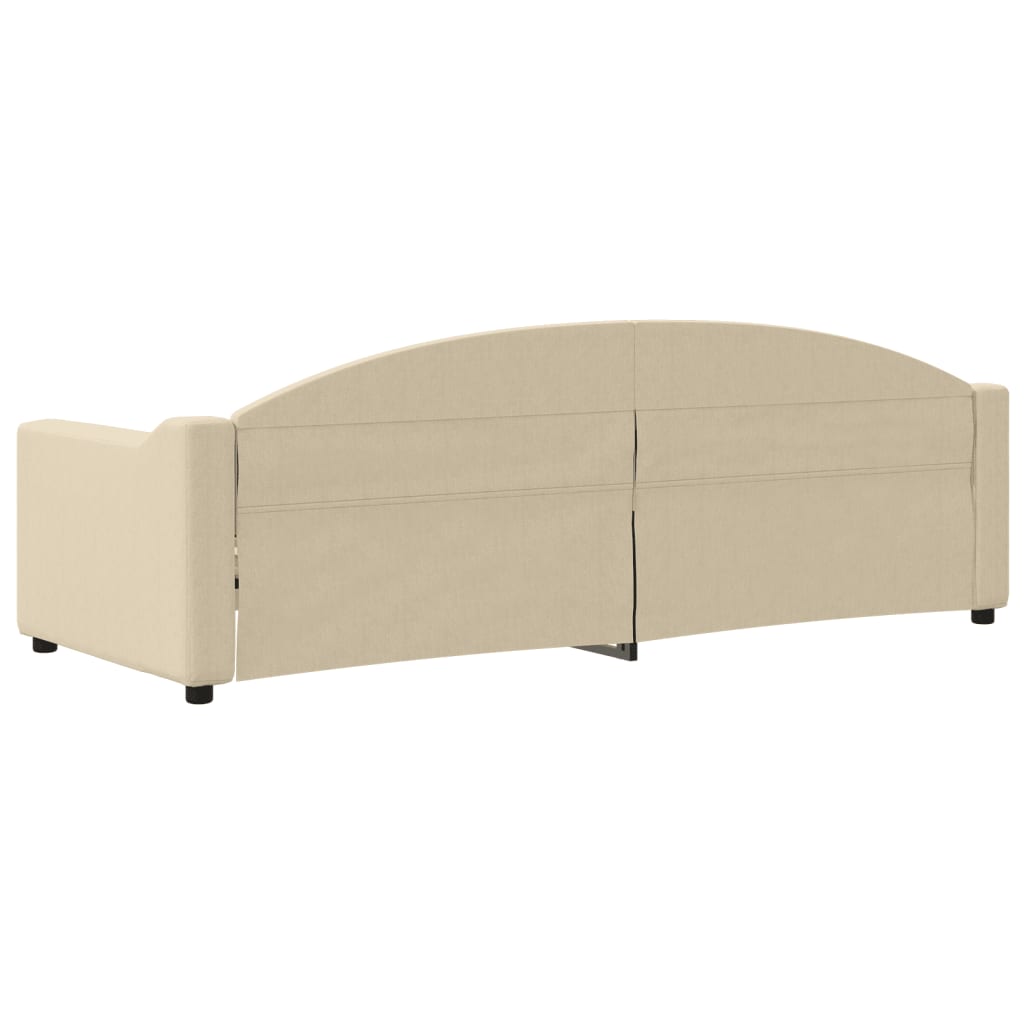 Letto da Giorno Crema 80x200 cm in Tessuto - homemem39