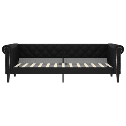 Letto da Giorno Nero 80x200 cm in Similpelle - homemem39