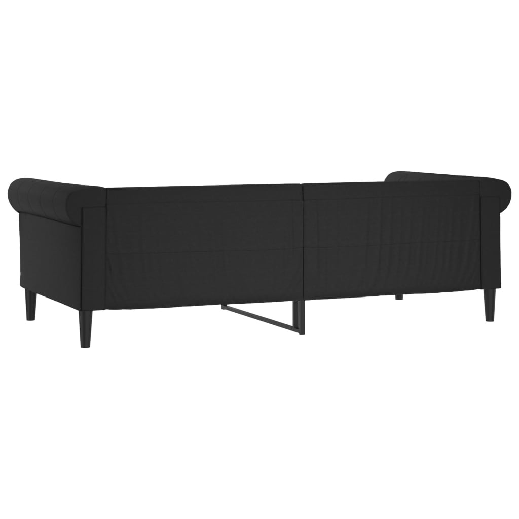 Letto da Giorno Nero 80x200 cm in Similpelle - homemem39