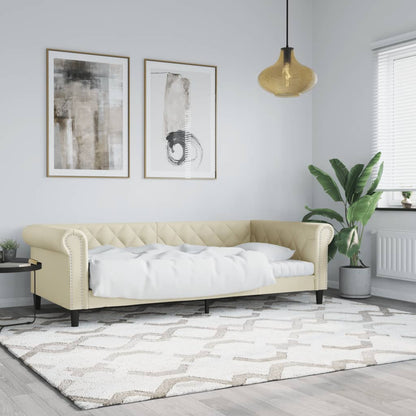 Letto da Giorno Crema 80x200 cm in Similpelle - homemem39