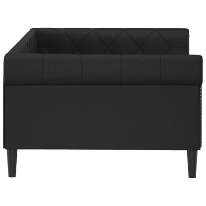 Letto da Giorno Nero 100x200 cm in Similpelle - homemem39