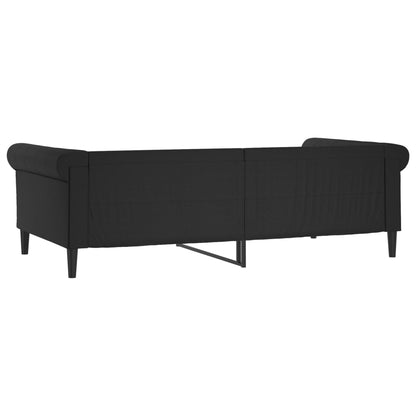 Letto da Giorno Nero 100x200 cm in Similpelle - homemem39