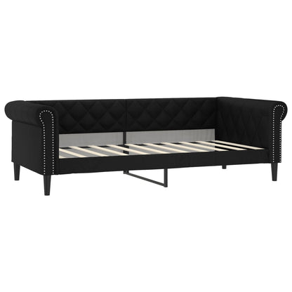 Letto da Giorno Nero 90x190 cm in Similpelle - homemem39