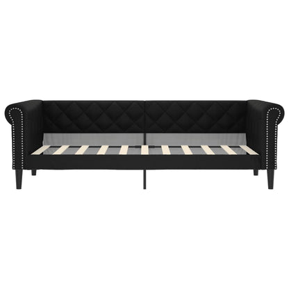 Letto da Giorno Nero 90x190 cm in Similpelle - homemem39